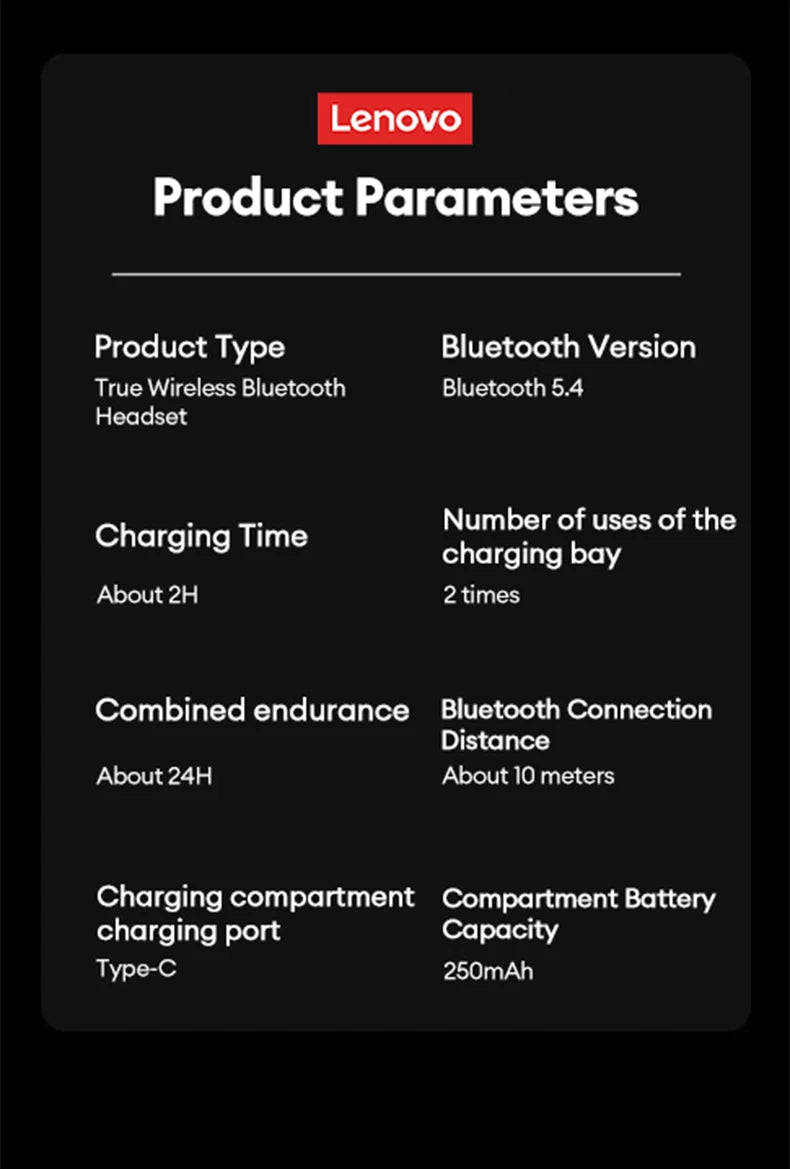 Original Lenovo LP2 Pro TWS Bluetooth Earphones Gaming Headset Sports Music Earbud Noise Cancellation HD Call Wireless Headphone